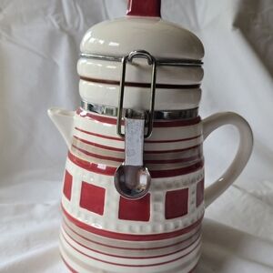 Lighthouse Canister Made To Look Like A Teapot.